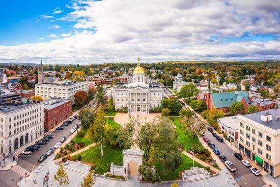 Aerial view of Concord and the New Hampshire State House (Ultima_Gaina/Getty Images)