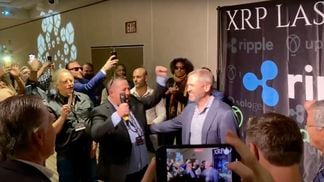 Brad Kimes and Ripple CEO Brad Garlinghouse at XRP Las Vegas, 2023