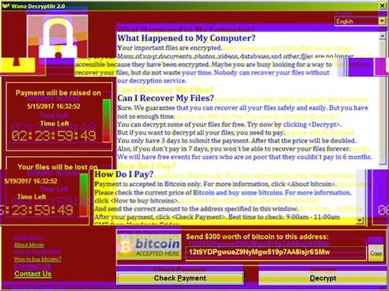 The WannaCry ransomware attack infected over 200,000 computers in 2017. (Wikimedia Commons, modified by CoinDesk)
