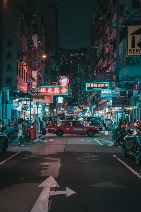 The Kowloon district in Hong Kong is known for its vibrant nightlife. 