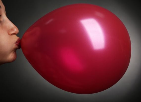 Inflated balloon