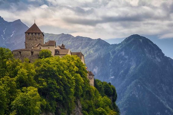 Liechtenstein castle image via shutterstock.