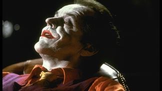 Jack Nicholson plays the Joker in the movie "Batman," directed by Tim Burton. 