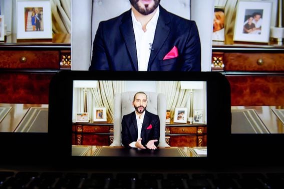 El Salvador President Nayib Bukele has reportedly targeted journalists with spyware. (Michael Nagle/Bloomberg via Getty Images)