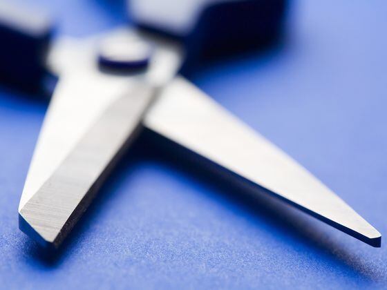 CDCROP: Close up of scissor blades cut cutting (Shutterstock)
