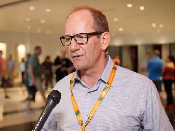 Marathon Digital Holdings CEO Fred Thiel at the Bitcoin 2022 conference in Miami. (CoinDesk archives)