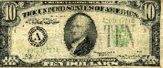 Digital $10 bill (Wikimedia Commons, modified using PhotoMosh)
