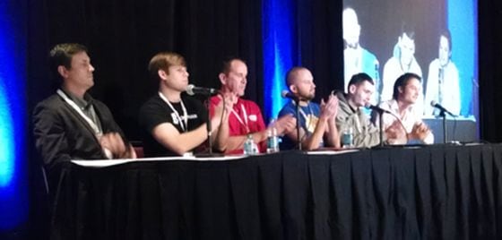  Hive CEO Wendell Davis (3rd from right) on the BTC Miami startup panel.