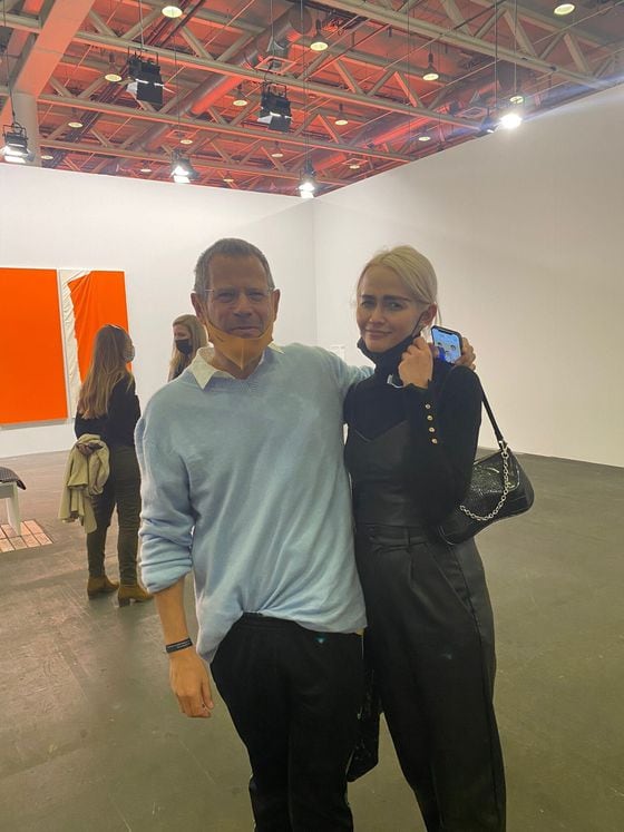 Olive Allen and artist, curator and critic Kenny Schachter (Dorian Batycka)