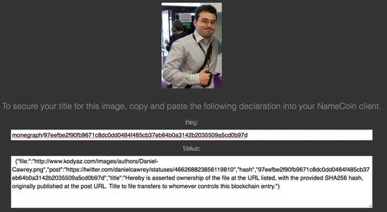  Monegraph allows people to certify images on the web, then tweets out public proof.