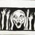 (The Scream, undated drawing Edvard Munch, Bergen Kunstmuseum/Wikimedia Commons)