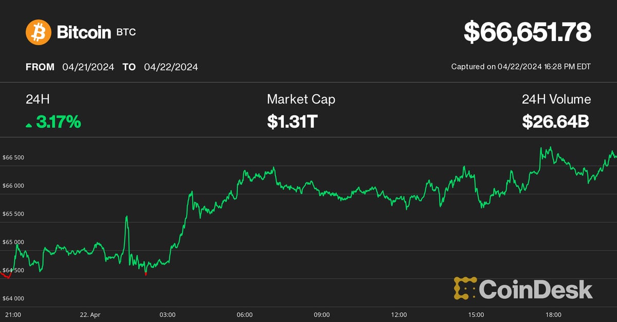 Bitcoin (BTC) Price Eyes $67K as Crypto Stocks RIOT, HUT Bounce Nearly 20% – Crypto News