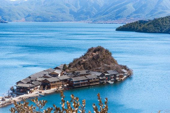 Lugu Lake, on the border of Yunnan and Sichuan