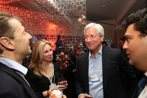 Becky Quick and Jamie Dimon (Financial Times/Flickr)