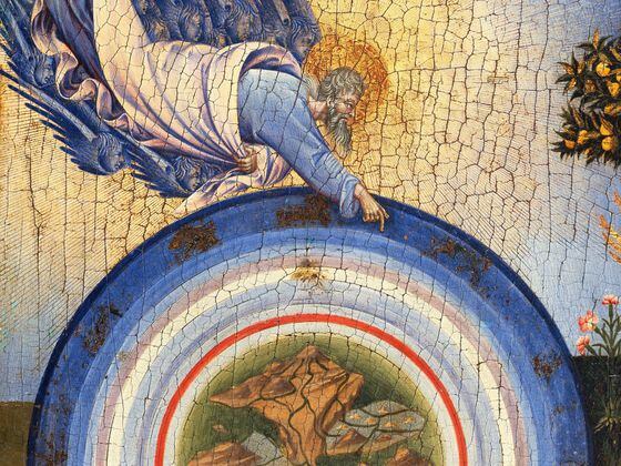 "The Creation of the World and the Expulsion from Paradise," detail, by Giovanni di Paolo in 1445.