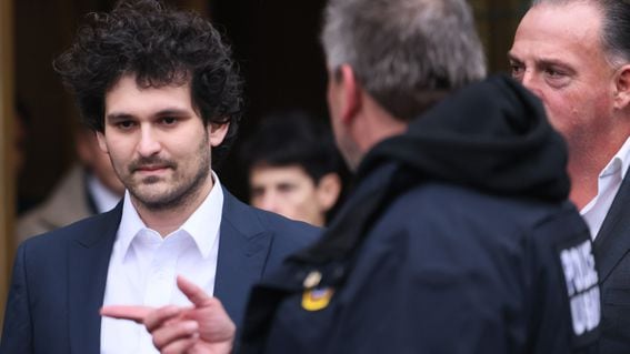 FTX founder Sam Bankman-Fried in March of 2023. He could be returning to jail early if a court decides he has violated conditions of his bail. (Michael M. Santiago/Getty Images)