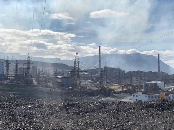Former nickel smelting plant in Norilsk, Russia