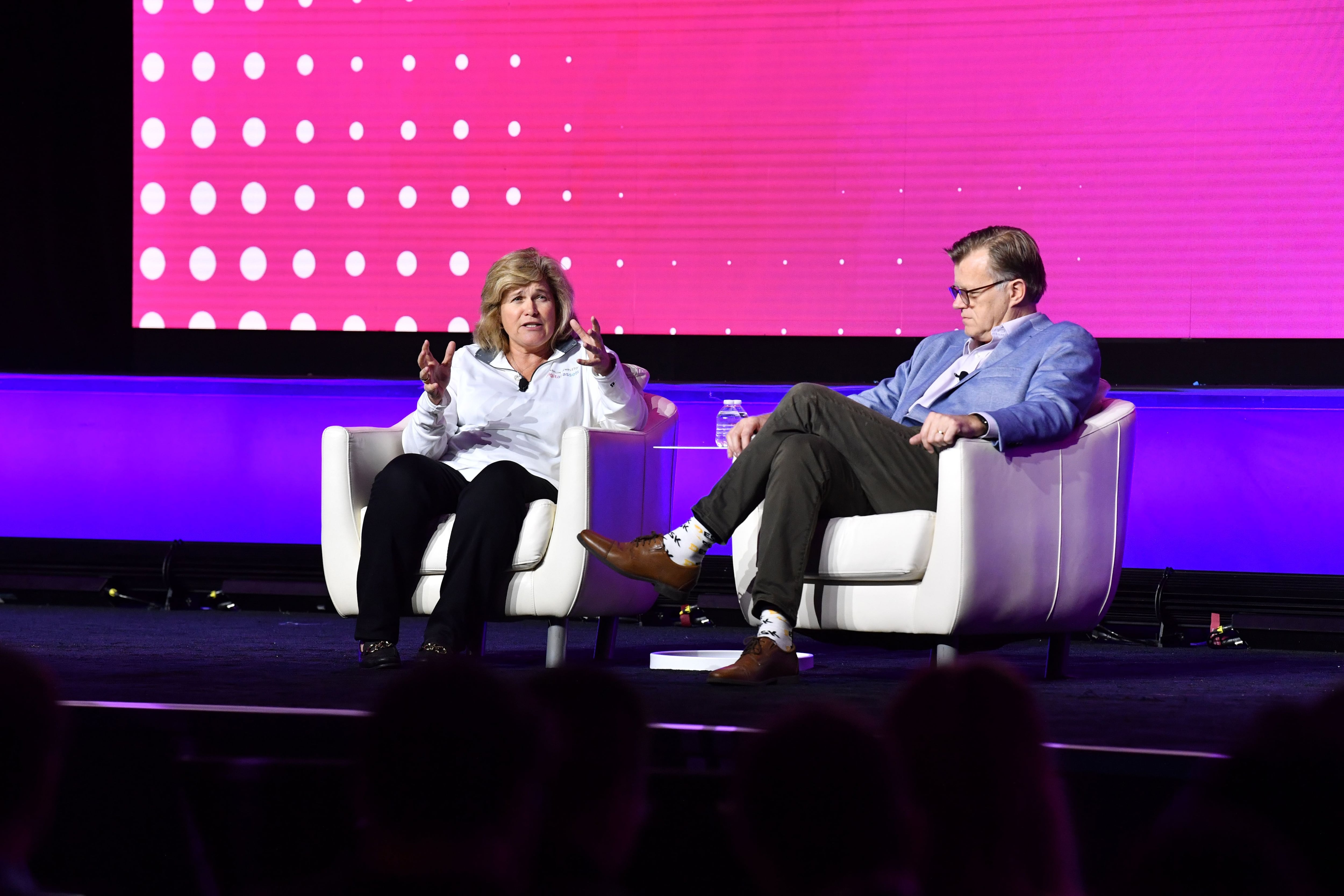 Franklin Templeton CEO Jenny Johnson speaks at Consensus 2023. (Shutterstock/CoinDesk)