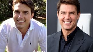 Miles Fisher (left) and Tom Cruise (Tiktok/@DeepTomCruise; Jamie McCarthy/Getty Images)
