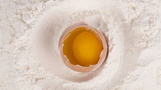 egg in flour