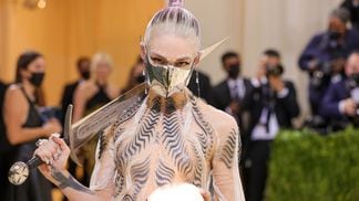 Grimes attends the 2021 Met Gala in New York. (Theo Wargo/Getty Images)