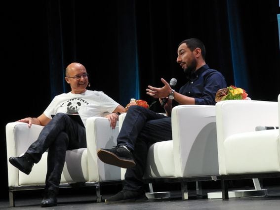 William Mougayar and Blockstack's Muneeb Ali, at Token Summit NYC 2019. Photo by Brady Dale.