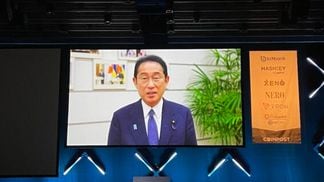 Kishida reiterated “Web3 is part of the new form of capitalism,” referring to his flagship economic policy intended to drive growth and wealth distribution. (Photo by Takayuki Masuda/ CoinDesk Japan)