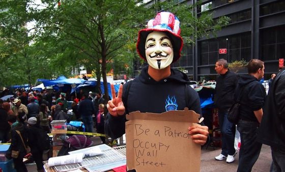 occupy wall street guy fawkes