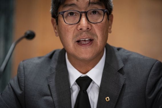 Michael Hsu, acting Comptroller of the Currency (Al Drago/Bloomberg via Getty Images)