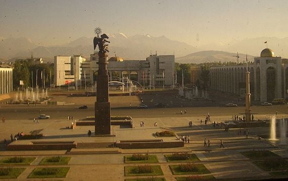 Ala Too Square in Bishkek, capital of Kyrgyzstan