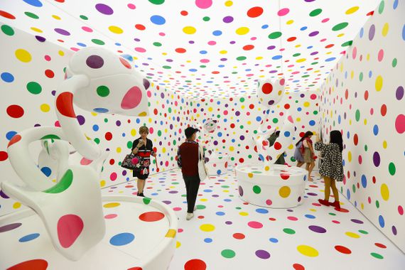 An installation by Japanese artist Yayoi Kusama, after whom Polkadot's canary network is named. (Suhaimi Abdullah/Getty Images)