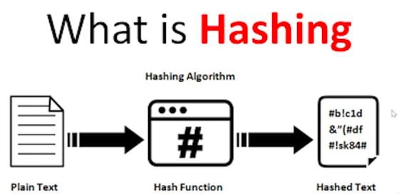 Hashing Algorithm: Plain Text to Hash Function to Hashed Text (Sam Cassatt)