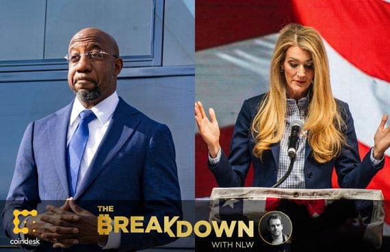 Georgia Democratic Senate Candidates Raphael Warnock and Kelly Loeffler, related to today’s episode on Georgia’s election and bitcoin.