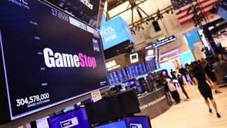GameStop's stock soared – intermittently – on Monday. (Michael M. Santiago/Getty Images)