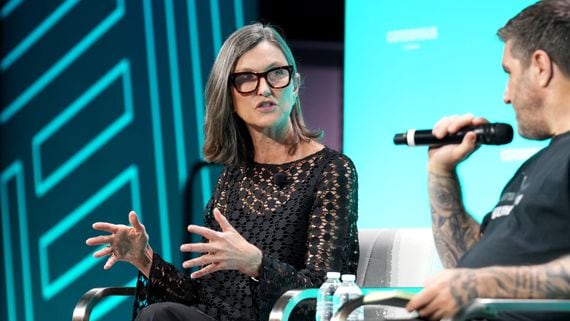 Cathie Wood, CEO of ARK Invest, at Consensus 2024 by CoinDesk (Suzanne Cordiero)