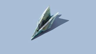 5 pound banknote in shape of airplane (Yulia Reznikov/Getty Images)