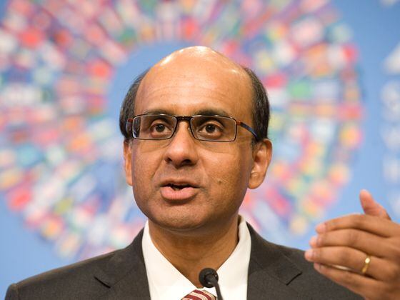 Tharman Shanmugaratnam, minister in charge of the Monetary Authority of Singapore says the central bank is assessing the merits of a stabelcoin regulatory regime. (Handout/Getty)