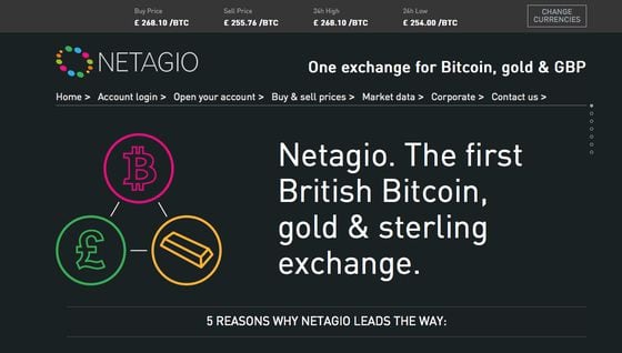 Netagio homepage