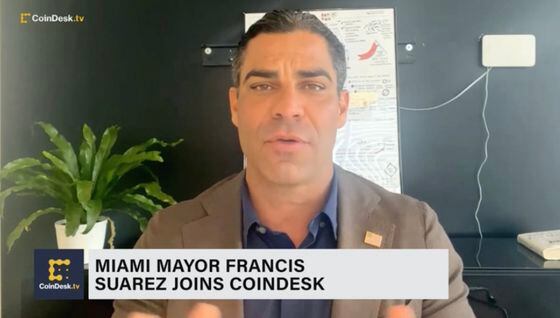 Miami Mayor Francis Suarez will accept bitcoin donations for his presidential campaign. (CoinDesk TV)