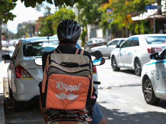 A Rappi courier in Mexico (Artur Widak/NurPhoto/Getty images)