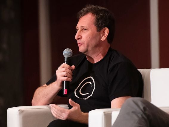 Alex Mashinsky, founder and CEO of Celsius Network, at Consensus 2019 (CoinDesk)
