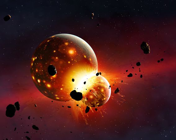 The Earth had recently formed when it was struck by a protoplanet called Theia roughly three times the size of Mars. The collapse of the Terra blockchain system has had comparable impacts on some holders. (Mark Garlick/Getty Images/Science Photo Libra)