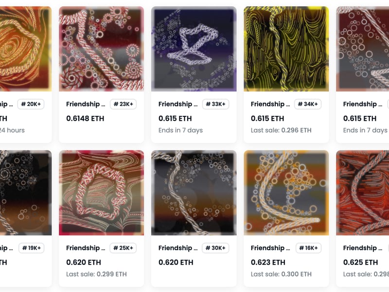 Art Blocks Friendship Bracelet NFT Collection Takes Top Spot on OpenSea