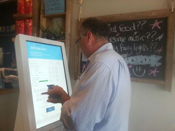  The ATM in action at The Bluff Cafe, Burleigh Heads.