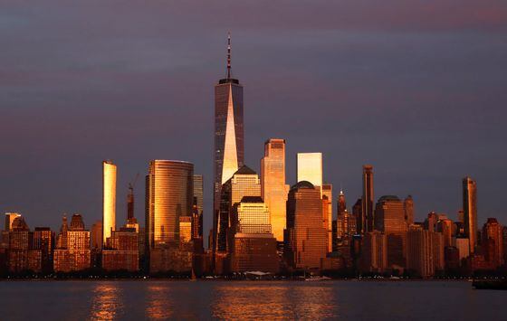 Sunset on Lower Manhattan in New York City (Gary Hershorn/Getty Images)