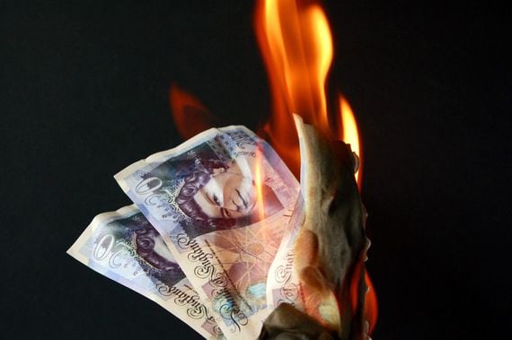 burn, money