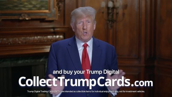 Donald Trump pitching his NFTs (CollectTrumpCards.com)