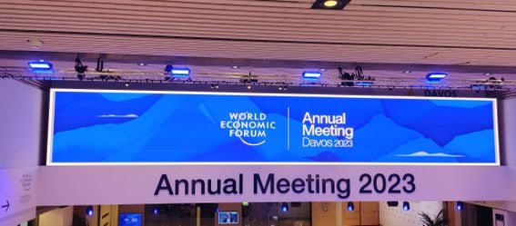 The World Economic Forum's 2023 annual conference kicked off Monday, Jan. 16 in Davos, Switzerland. (Nikhilesh De/CoinDesk)