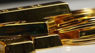 Close up shot of gold bars
