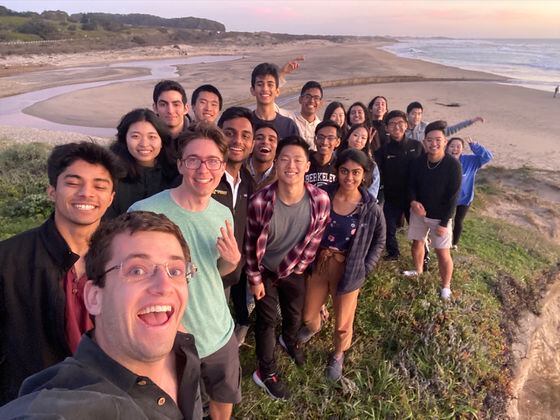Blockchain at Berkeley members exploring the beaches of Santa Cruz during a “new member retreat.”